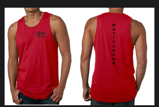 Red gym tank top